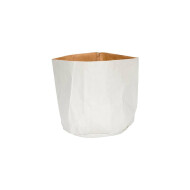 Cosy&Trendy Broodzak - 18x18x18cm - Bewerkt Papier - Wit/Bruin - Materiaal Papier - Kleur Wit