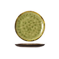 Cosy&Trendy Mossa Assiette à Dessert - Ø20,5cm - Grès - Vert - Couleur Vert - Matériel Poterie