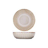 Cosy&Trendy Astera Pearl Saladier - Ø26x7,5cm - Grès - Blanc - Matériel Poterie - Couleur Blanc