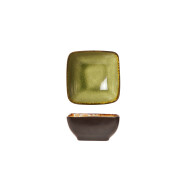 Cosy&Trendy Mossa Coupe - 8x8x3,5cm - Grès - Vert - Couleur Vert - Matériel Poterie