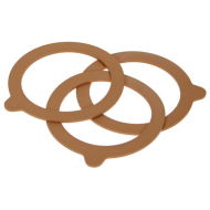 Le parfait Weckpot Inmaakringen - 8cm - Rubber - Oranje - 10 Stuks - Kleur Oranje - Materiaal Rubber