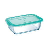 Luminarc Keep'n Box Vershouddoos - Rechthoekig - 0,82L - Glas - 2ass - Kleur Turquoise - Materiaal Glas