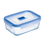 Luminarc Pure Box Active Boîte de Conservation - Rectangulaire - 0,82L - Verre - Bleu - Couleur Bleu - Matériel Verre