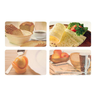 Ricolor Planche à découper Petit-Déjeuner - 23,5x14,5cm - Plastique - Brun - 4ass