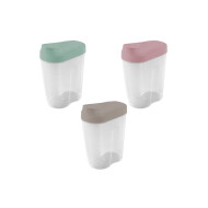 Hega Venecia Boîte de Rangement - 1L/13,5x7,7x18cm - 3ass - Matériel Plastique - Couleur Multicolore