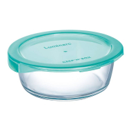 Luminarc Keep'n Box Boîte de Conservation - Ronde - 0,63L - Verre - 2 ass - Matériel Verre - Couleur Turquoise