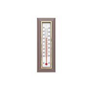 Buiten Thermometer - Celsius en Fahrenheit - 5x16cm - Kunststof - Donkerbruin