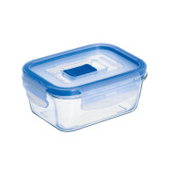 Luminarc Pure Box Active Vershouddoos - Rechthoekig - 380ml - Glas - Blauw - Kleur Blauw - Materiaal Glas