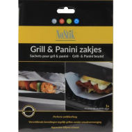 Nostik Zakjes voor Grill en Panini - D25cm - Wit  - 3 Stuks