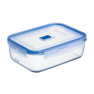 Luminarc Pure Box Active Vershouddoos - Rechthoekig - 1,97L - Glas - Blauw - Materiaal Glas - Kleur Blauw