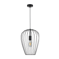 Euro Light Elegante Suspension- Ø300mm - 1xE27 - Noir - Type de lampe Lampe non inclus - Matériel Métal - Couleur Noir - Douilles Nvt - Nombre de points lumineux 1