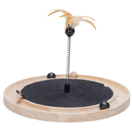 Designed by Lotte Krabspeelgoed Idah - Kattenspeelgoed -  39.5x39.5x29cm - Hout - Zwart/Bruin - Kleur Hout