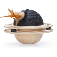 Designed by Lotte Speelbol Baya - Kattenspeelgoed - 30x30x22cm - Hout - Bruin - Materiaal Hout