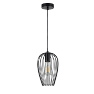Euro Light Elegante Suspension- Ø160mm - 1xE27 - Noir - Matériel Métal - Couleur Noir - Nombre de points lumineux 1 - Douilles Nvt - Type de lampe Lampe non inclus