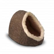 Iglo royal 40X38X32 cm - Nieuw sinds 08/02/2022 - Merk Euro Pet - Vorm Ovaal - Kleur Beige,Bruin - Materiaal Kunststof