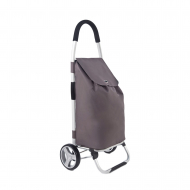 Boodschappentrolley Berlin - Afneembare Tas - Aluminium - Grijs - Nieuw sinds 15/02/2023 - Merk DDD - Opties Met handgreep,Op wieltjes - Materiaal Polyester - Kleur Grijs - Inhoud 35 l