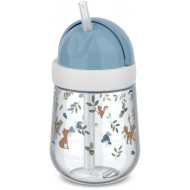 Mepal Rietjesbeker Baby Mio - Makkelijk Vast te Houden - Lekdicht - 300ml - Kunststof - Forest - Merk Mepal