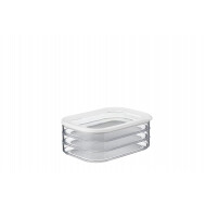 Mepal Vleeswarendoos Modula - 3-Laags - BPA-Vrij - Stapelbaar - 3x550ml - Kunsstof - Wit - Merk Mepal - Kleur Transparant,Wit - Materiaal Kunststof