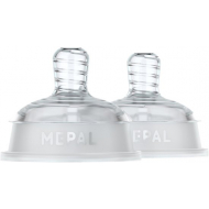 Mepal Flesspeen Mio - Medium/3 Maand - Anti-Verstopping - Anti-Koliek - Siliconen - Helder - 2 stuks - Merk Mepal