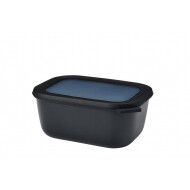 Mepal Vershouddoos Multikom Cirqula - Rechthoekig - 1500ml - Polyproplyeen - Nordic Black - Merk Mepal - Materiaal Polypropyleen - Kleur Zwart