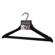 Houten Kledinghangers - Zwart - 5 Stuks - Merk DDD