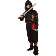 Ninja Kostuum Gouden Draak  - Maat 140 - Merk Partyline - Maat 140 - Leeftijd vanaf 10 jaar - Geslacht Jongen