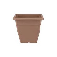 Bloempot Torino Campana vierkant 25 cm taupe - Merk Elho - Inhoud 6 l