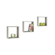 Practo Home Étagères - Chêne Gris - 3 Pièces - Marque Practo Home - Type de matériel de stockage Etagère - Couleur Chêne Gris