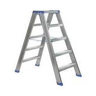 Escalo Escabeau Double Sparta Duo 2x5 Marches - 2,60m - Aluminium - Marque Escalo - Nombre de marches 5