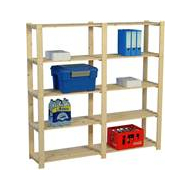 Practo Home Étagère de Rangement en Bois - 175x175x40cm - 5 Tablettes - 50kg par Tablette - Marque Practo Home