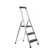 Escalo Escabeau Aluminium 3 Marches Power Step avec Porte-outils - Noir - Marque Escalo - Nombre de marches 3