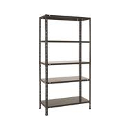 Practo Home Étagère Metal Rack - 5 Tablettes - 80kg - 190x90x40cm - Métal - Noir - Marque Practo Home