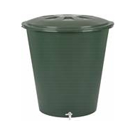 Practo Garden Tonneau à Pluie Conique 210L - avec Robinet et Couvercle - Vert - Marque Practo Garden - Matériel Matière plastique - Contenu 210 l - Couleur Vert