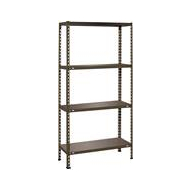 Practo Home Étagère Metal Rack - 4 Tablettes - 50kg - 150x75x30cm - Métal - Noir - Marque Practo Home