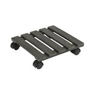 Practo Garden Support Roulant - Carré - 60kg - 30cmx30cm - WPC - Gris - Marque Practo Garden