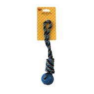 Touw met Bal - Hondenspeelgoed - 6x33cm - Blauw/Zwart - Nieuw sinds 11/02/2022 - Merk Euro Pet