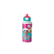 Mepal Drinkfles Kinderen Campus - Pop-up-Dop - Lekvrij - BPA-vrij - 400ml - Kunststof - L.O.L. - Merk Mepal - Kleur Wit,Blauw,Roze - Inhoud 400 ml