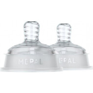 Mepal Flesspeen Mio - Snel/6 Maand - Anti-Verstopping - Anti-Koliek - Siliconen - Helder - 2 stuks - Merk Mepal