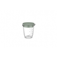Mepal Tasse à Mesurer Chef It - Avec Couvercle - Résistant à Chaleur - 500ml - Verre - Sage Nordique - Marque Mepal