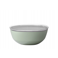 Mepal Bol à Salade/de Service avec Couvercle Silueta - Sans BPA - 4000ml - Plastique - Sage Nordique - Marque Mepal - Couleur Vert Saule - Matériel Matière plastique