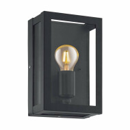 Eglo Alamonte smoke wandlamp IP44 - Nieuw sinds 18/06/2020 - Merk Eglo - Vermogen 60 W - Aantal lichtpunten 1 - Type lamp Lamp niet inbegrepen - Materiaal Staal - Kleur Zwart