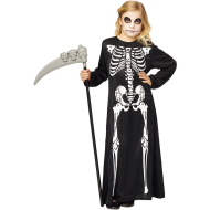 COSTUME ROBE SQUELETTE 128 - Age 7 jusqu'à 8 ans - Taille  128 - Sexe Fille