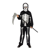 KOSTUUM SKELET 152 - Maat 152 - Leeftijd 11 t/m 12 jaar - Geslacht Jongen