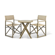 Tuinset Badajoz - Aluminium - Cappuccino - Kleur Cappuccino - Aantal zitplaatsen 2 - Materiaal Aluminium