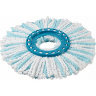 Tête de rechange CLEAN TWIST Disc Mop micro duo - Marque Leifheit - Couleur Bleu - Matériel Microfibre