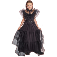 Baljurk Wednesday Meisje Zwart - Maat 128 - Nieuw sinds 22/01/2024 - Merk Partyline - Leeftijd vanaf 8 jaar - Maat 128 - Verkleedthema Film & TV - Geslacht Meisje