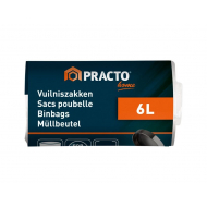 Practo Home Sacs Poubelle Résistant à la Déchirure 6L - 50 Pièces - Transparent - Marque Practo Home - Couleur Transparant