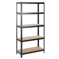 Practo Home Étagère Heavy Duty - 4 Tablettes - 175kg - 150x75x30cm - Noir - Marque Practo Home