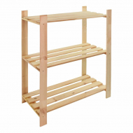 Practo Home Étagère Bois Woody Rack Simple - 95x80x40cm - 3 Étagères - Charge 15kg - Marque Practo Home