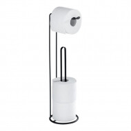 Wenko Lugano 2in1 Toiletrolhouder en reserverolhouder 54 cm - zwart - Nieuw sinds 30/01/2023 - Merk Wenko